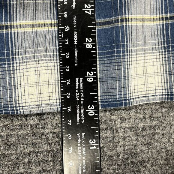 VTG Wrangler Shirt Mens XL Western Fashion Blue Plaid Pearl Snaps Cowboy‎ Rodeo - Picture 14 of 16